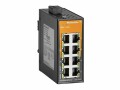 Weidmüller Netzwerk Switch 8xRJ45 IP30, unmanaged, Fast Ethernet