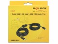 DeLock USB2.0 Kabel A-B 11m schwarz, aktiv verstärkt,