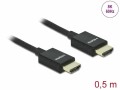 DeLock Kabel 8K 60Hz HDMI - HDMI, 0.5 m