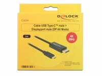 DeLock USB-C - DisplayPort Kabel, 2m