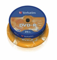 Verbatim DVD-R Spindle 4.7GB 43522 1-16x 25 Pcs, Kein