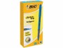 BIC Textmarker Brite Liner Grip 12 Stück, Blau, Set