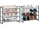 Songmics Schuhregal 92.2 x 163.5 cm, Grau, Bewusste Eigenschaften