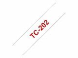 Brother Beschriftungsband TC-202 Rot auf Weiss, Länge: 7.7 m