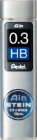 PENTEL Bleistiftmine AINSTEIN 0.3mm C273-HBO schwarz/15 Stück