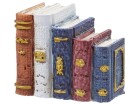 HobbyFun Mini-Utensilien Bücher 4 cm, Detailfarbe: Mehrfarbig