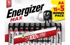 Energizer Batterie Max AA 15+5 Stück, Batterietyp: AA
