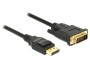 DeLock Kabel DisplayPort ? DVI-D, 1 m 4K/30Hz, passiv