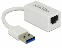 DeLock Netzwerk-Adapter USB-A - RJ45 1Gbps, Weiss