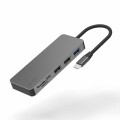 Xlayer USB 3.0 HUB Typ C 7-IN-1 grau 3xUSB
