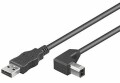 MicroConnect - USB-Kabel - USB (M) zu USB Typ B (M) - 1 m - 90° Stecker
