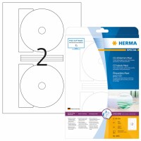HERMA     HERMA CD-Etiketten 4850 4850 Ø116mm 50Stk. 25 Blatt, Kein