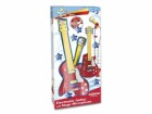 Bontempi Musikinstrument Rockgitarre mit Standmikrofon Rot