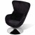 Bild 5 Sessel in Ei-Form Schwarz