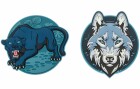 Schneiders Badges Panther + Wolf, 2 Stück, Bewusste Eigenschaften