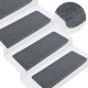 vidaXL Stufenmatten Selbstklebend 15 Stk. 65x24,5x3,5 cm Grau