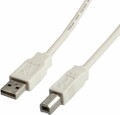 USB 2.0 Kabel Typ A-B, weiss - 1.8m