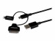 StarTech.com - 1m Black Lightning or 30-pin Dock or Micro USB to USB Cable