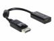 DeLock Adapter Displayport - HDMI Schwarz, Kabeltyp: Adapter