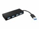 RaidSonic ICY BOX USB-Hub IB-AC6104-B, Stromversorgung: USB, Anzahl