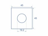 DeLock Easy 45 Modulblende Loch-Ausschnitt Ø 19.2mm 5 Stück