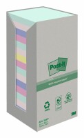 POST-IT Haftnotizen Recycling 76x76mm 654-1RPT 5-farbig, 16x100