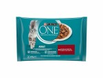 Purina ONE Nassfutter ADULT in Sauce Rind/Karotten, 4 x 85g