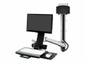 Ergotron StyleView - Sit-Stand Combo System With Small Black CPU Holder