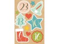 Braun + Company Adventskalender Zahlen Color 4 Blatt, 1-24, Motive