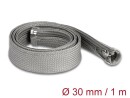 DeLock Kabelschlauch 1 m x 30 mm Grau, Detailfarbe