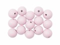 Rico Design Holzperlen Gebohrt 12 mm Rosa, 15 Stück, Packungsgrösse