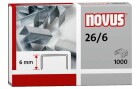 Novus Heftklammer 26/6 1000 Stück, Verpackungseinheit: 1000