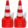 Bild 1 vidaXL Verkehrskegel 10 Stk. Reflektierend Rot und Weiß 50 cm