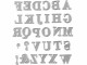 Creativ Company Stanzschablone 2 x 1.5 - 2.5 cm, Alphabet