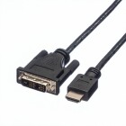 Roline DVI-HDMI Verbindungskabel - 1.5 m - Schwarz