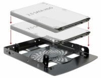 DeLock Einbaurahmen 2x 2.5" - 3.5", Zubehörtyp: HDD/SSD Montageset