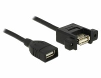 DeLock USB2.0 Einbaukabel, A - A, 1 m, SW