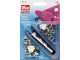 Prym Druckknöpfe Jersey Kappe Silber, 12 mm, 9 Stück