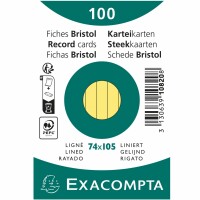 EXACOMPTA Karteikarten A7 liniert 10820SE gelb 100 Stück, Aktuell