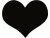 Bild 0 Securit Kreidetafel Silhouette Heart mit Klett, Schwarz, Tafelart