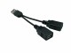 Alldock Y-Ladekabel / Splitkabel USB-A 0.1, Kabeltyp: Y-Kabel