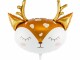 Partydeco Folienballon Hirsch Braun/Gold/Weiss, Packungsgrösse: 1