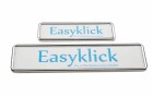 EASYKLICK Kennzeichenhalterset lang, Chrom, Material: Kunststoff