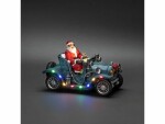 Konstsmide LED-Figur Weihnachtsmann im Auto, 16 cm, Betriebsart