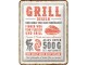 Nostalgic Art Schild Grill-Regeln 15 x 20 cm, Metall, Motiv