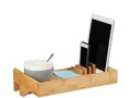 relaxdays Bettablage mit Halterungen Nature, Materialtyp: Holz