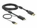 DeLock Kabel HDMI - Displayport, 3m Schwarz