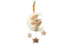 fehn Spieluhr Rainbow Teddy auf Mond, Material: Velour, Jersey