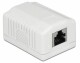 DeLock Gehäuse RJ45 Cat.6A LSA 1-fach, Detailfarbe: Weiss