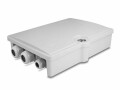 DeLock LWL Verteilerbox IP55, 6 Port, Grau, Datenanschluss Seite